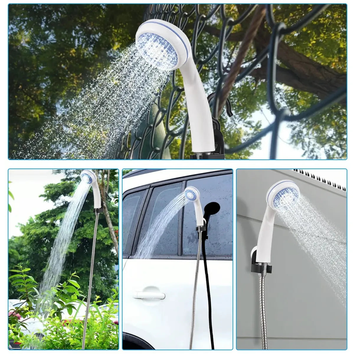 🚿 Stay Fresh Outdoors✨ Portable Camping Shower with Adjustable Flow – For Easy & Convenient Outdoor Cleaning!